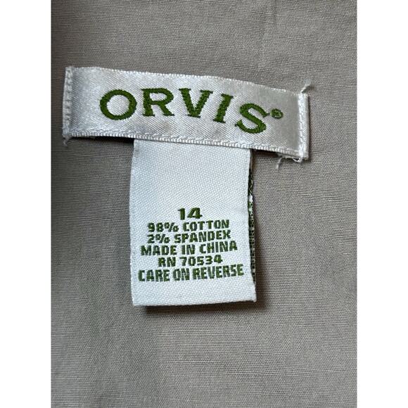 Orvis Khaki Woman’s Vest Size 14 Fly fishing, Hiking, Pockets - Picture 3 of 8